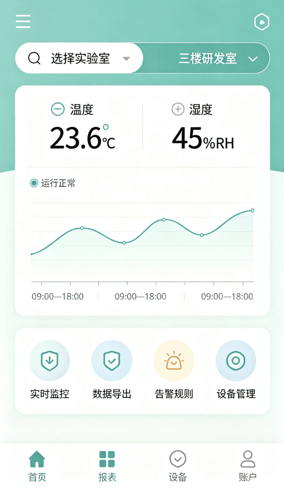实验室温湿度监控APP