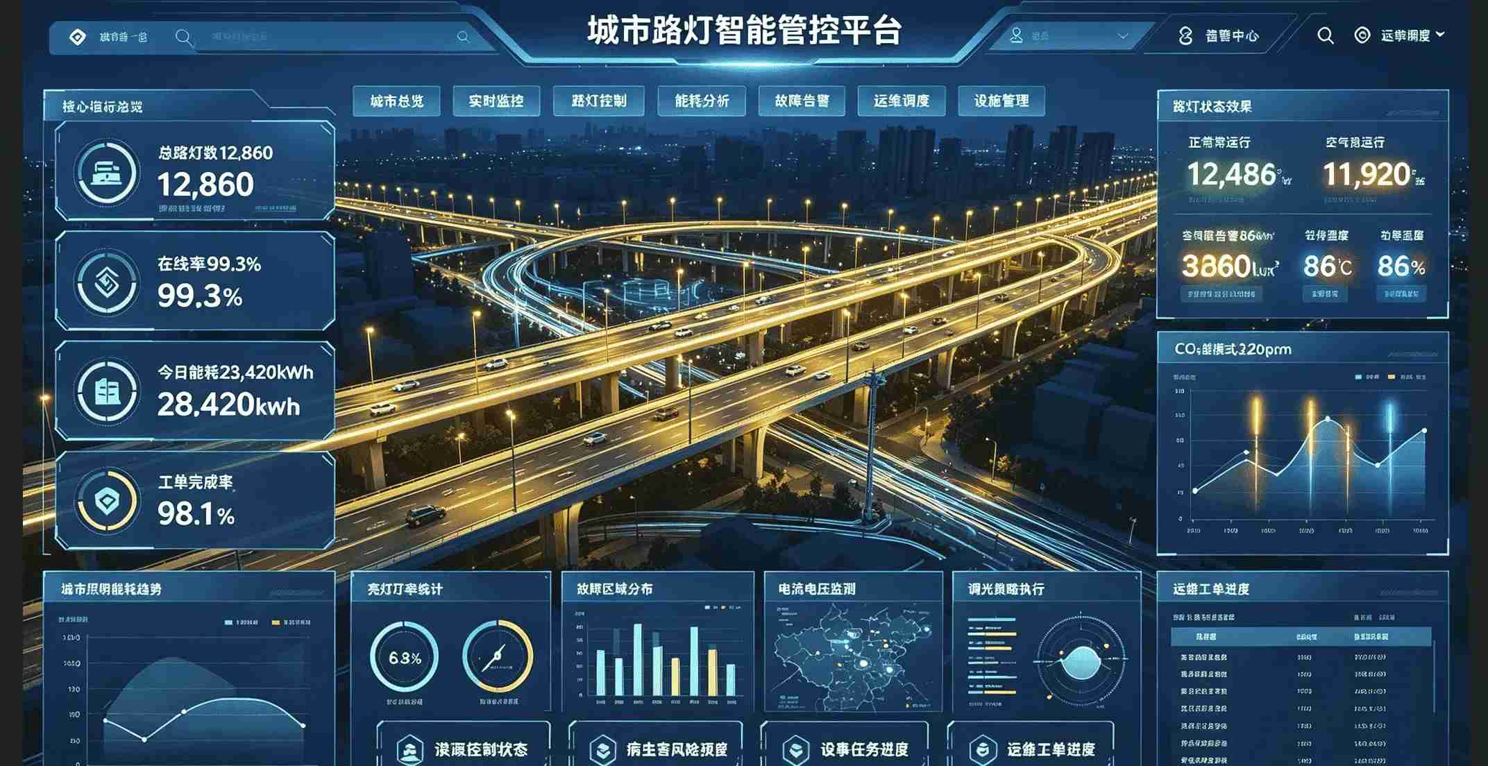 城市路灯智能管控平台